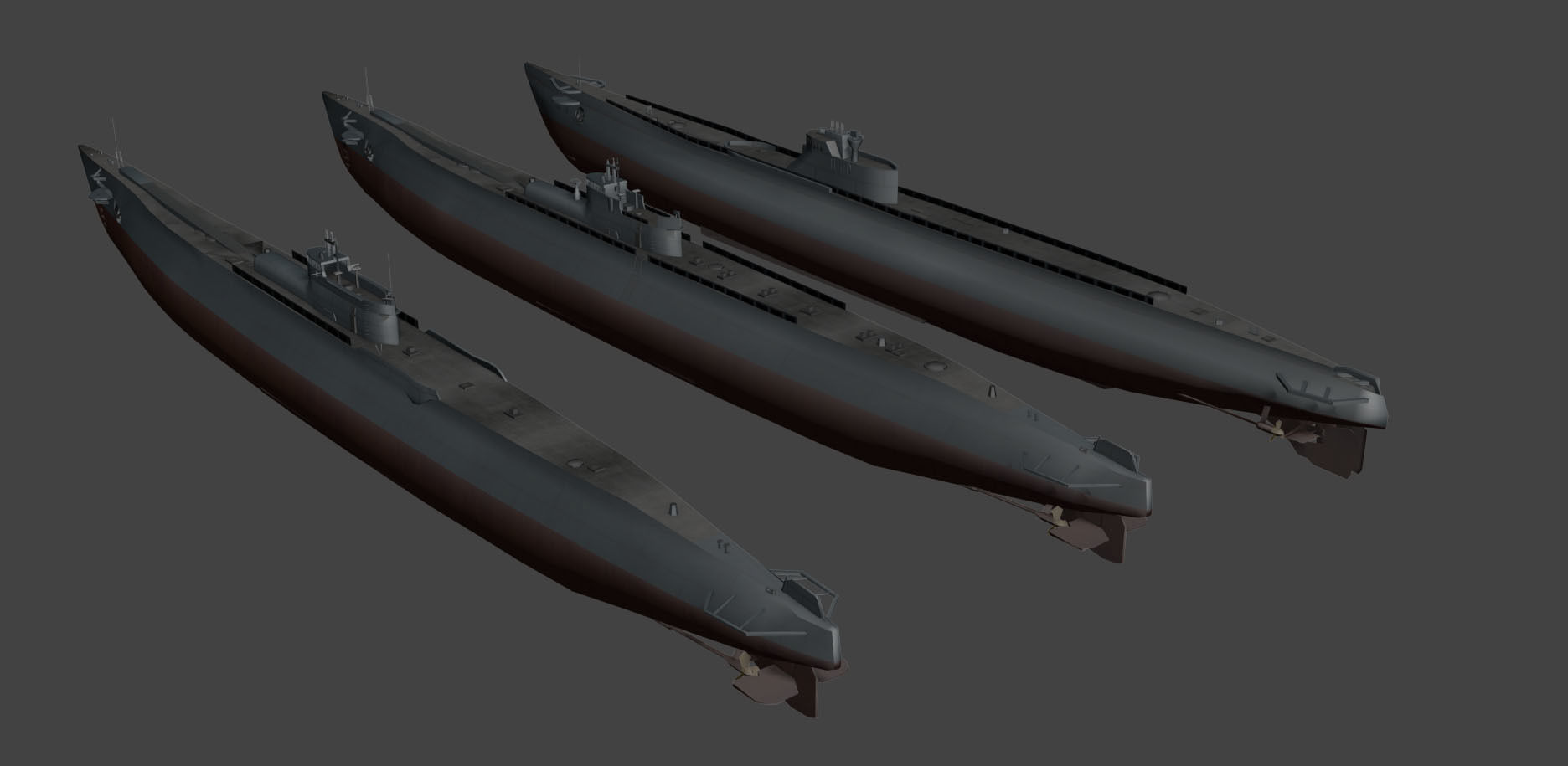 Battleship Set Vol01 LowPoly GameModel Low-poly 3D model_14
