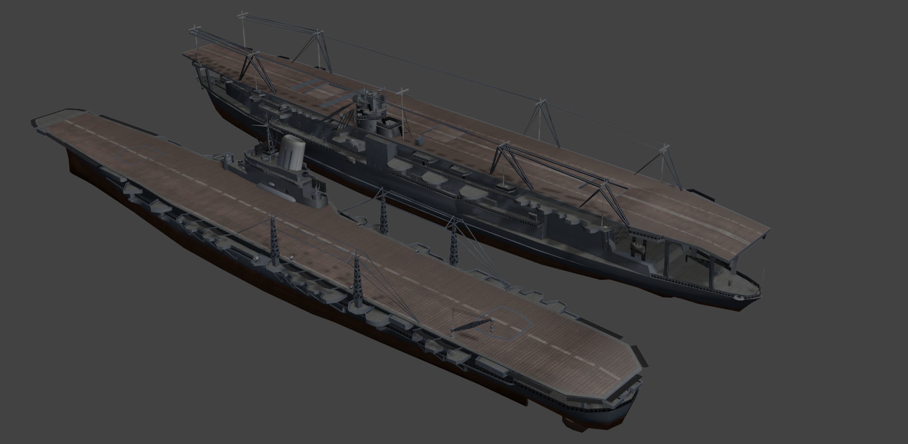 Battleship Set Vol01 LowPoly GameModel Low-poly 3D model_11