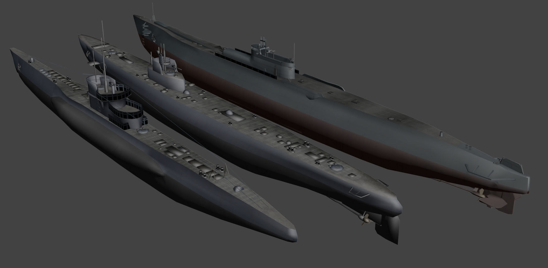 Battleship Set Vol01 LowPoly GameModel Low-poly 3D model_16