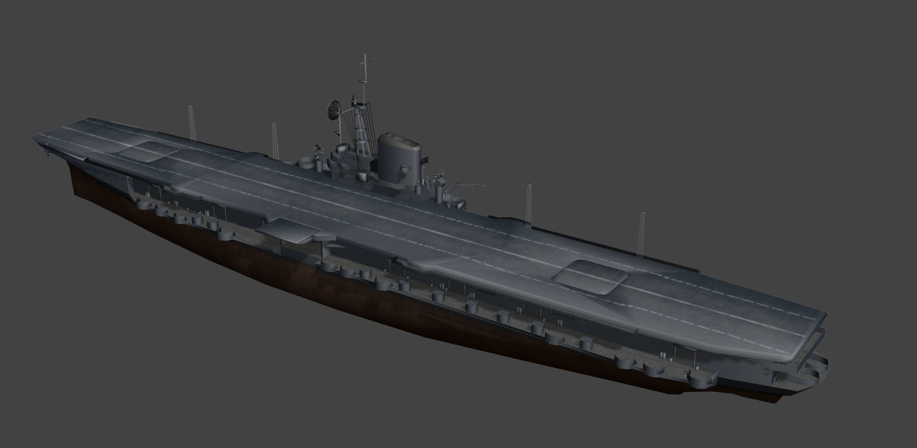 Battleship Set Vol01 LowPoly GameModel Low-poly 3D model_9