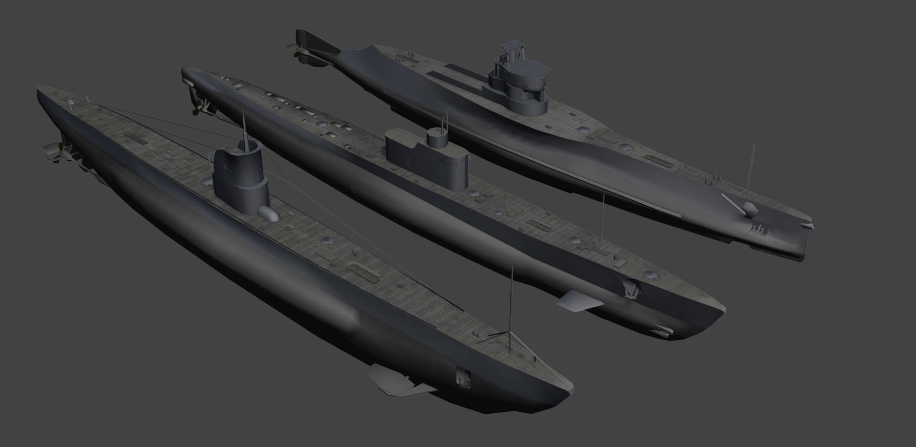 Battleship Set Vol01 LowPoly GameModel Low-poly 3D model_19
