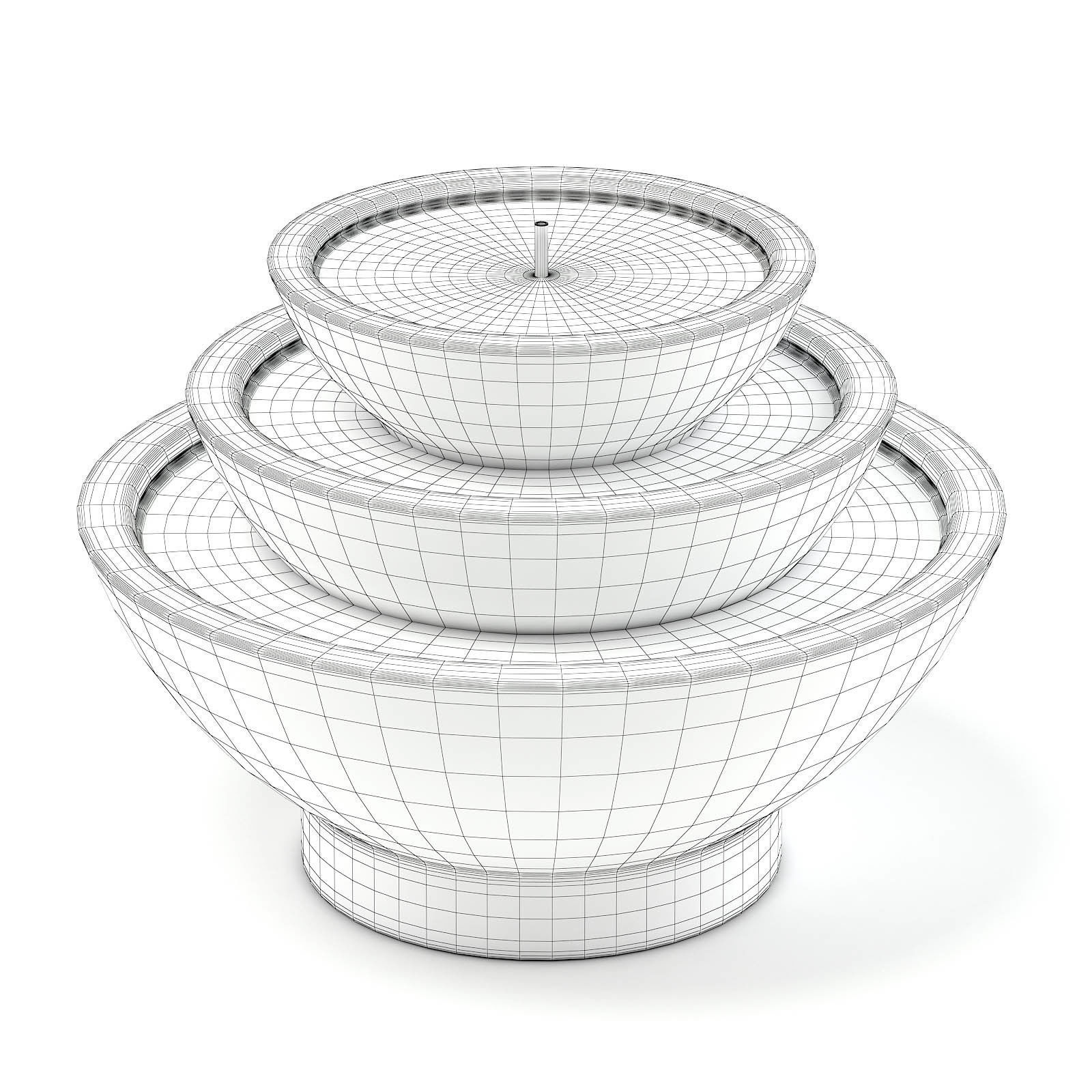 Concrete Fountain 3D Model 3D model_5