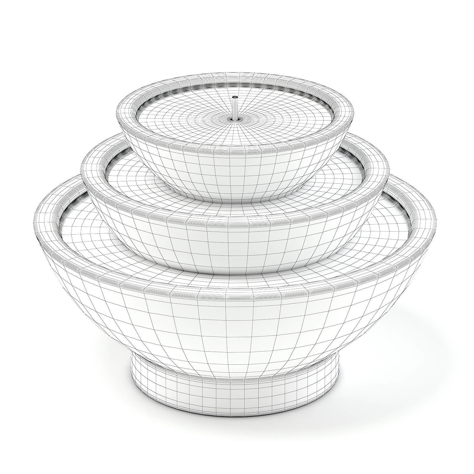 Concrete Fountain 3D Model 3D model_3