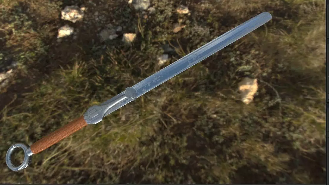 Bastard Sword Free low-poly 3D model
