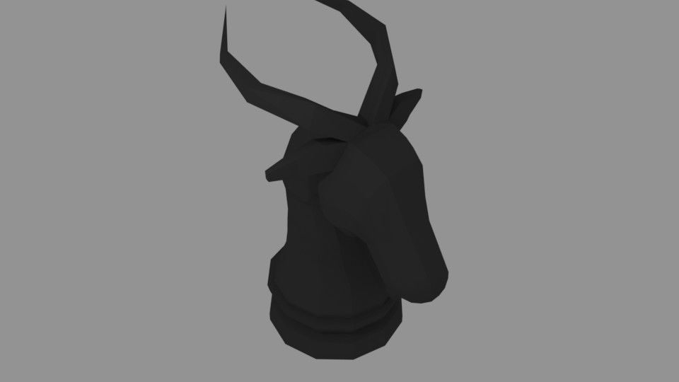 Demonic Knight Chess Piece 3D model_2