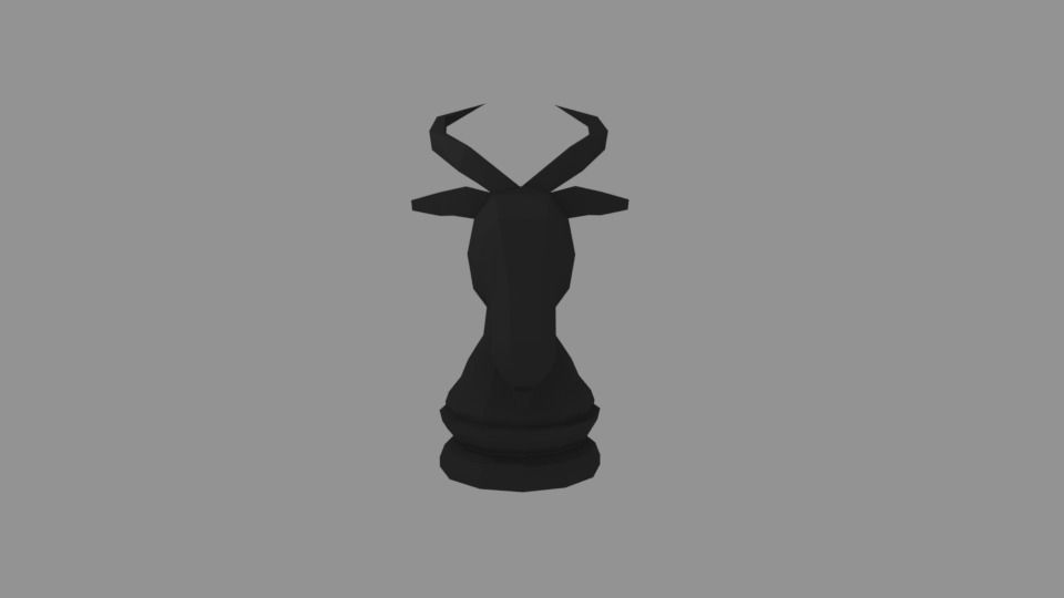 Demonic Knight Chess Piece 3D model_3