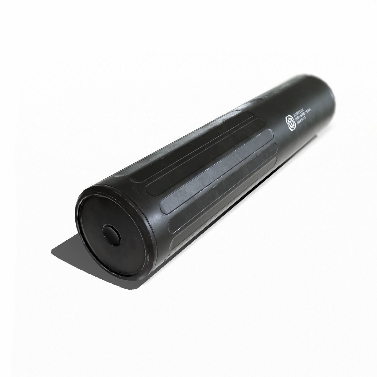 Suppressor Set-01 Low-poly 3D model_7