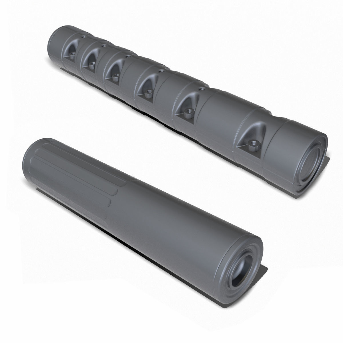 Suppressor Set-01 Low-poly 3D model_11