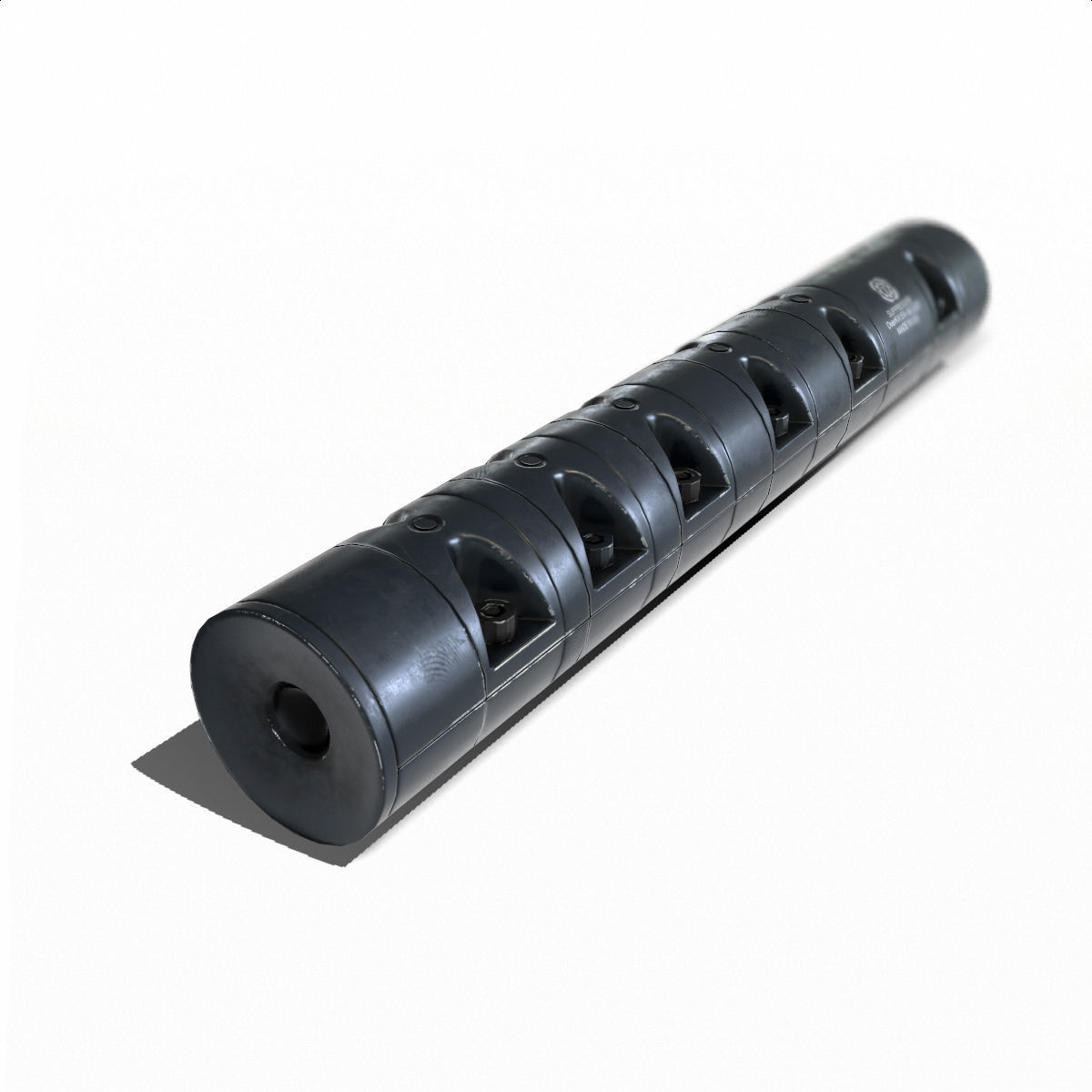 Suppressor Set-01 Low-poly 3D model_6