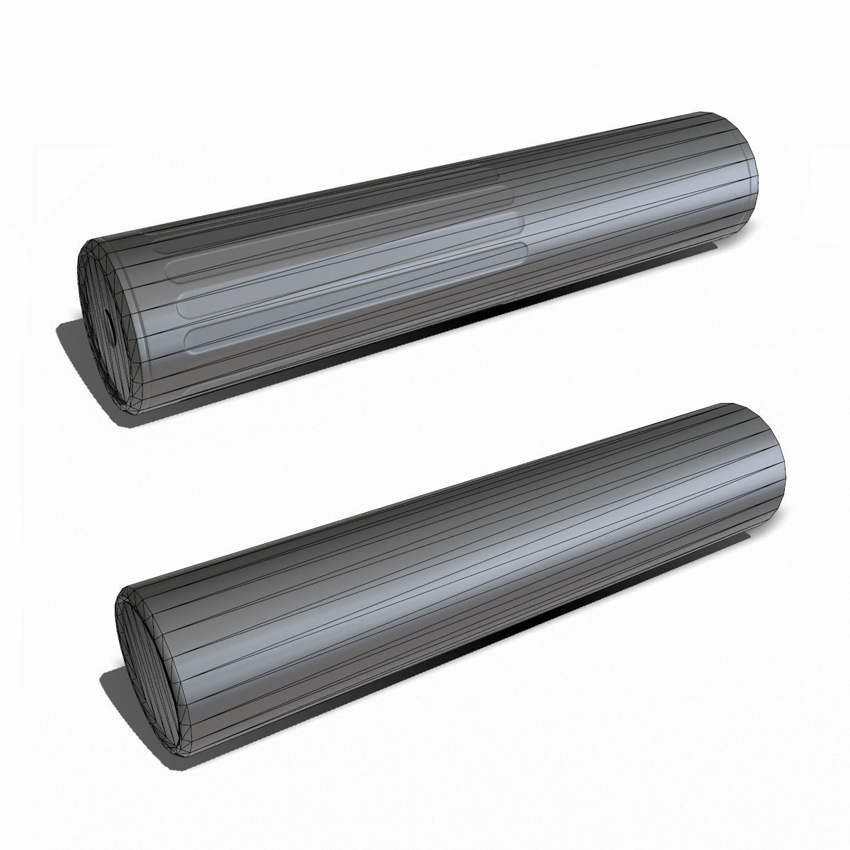 Suppressor Set-01 Low-poly 3D model_9