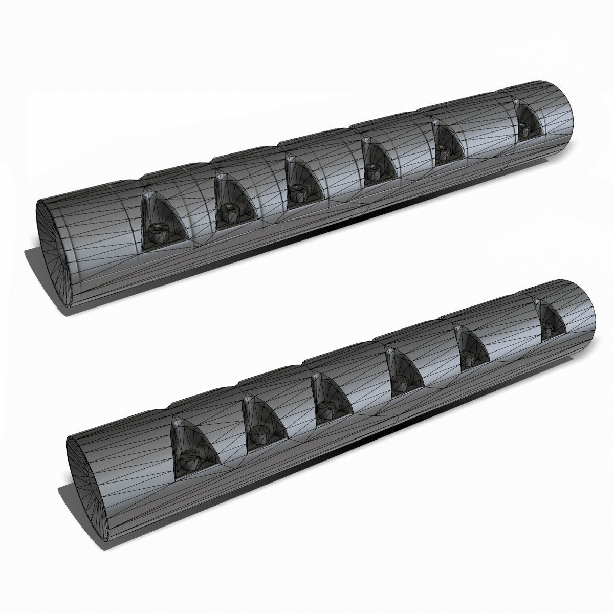 Suppressor Set-01 Low-poly 3D model_8