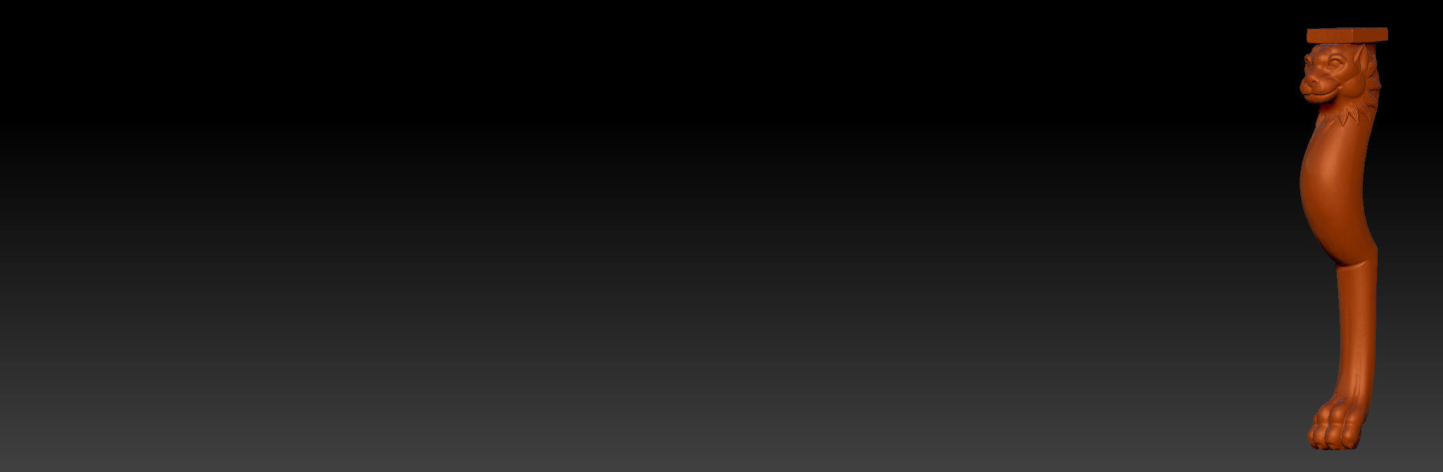 Carved Chair Table Baroque 3D model 3D print model_3