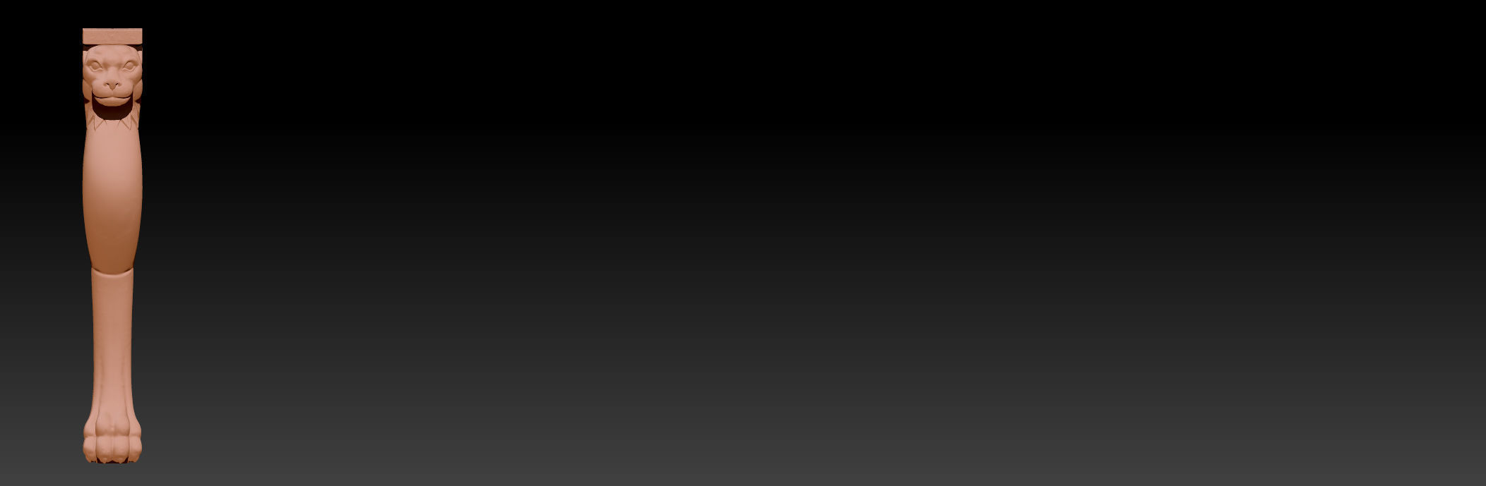 Carved Chair Table Baroque 3D model 3D print model_12