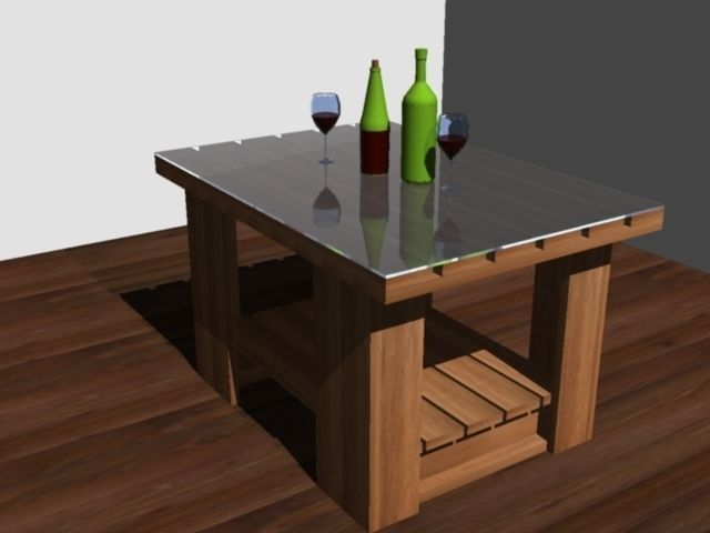 Coffee table design 2 3D model_4