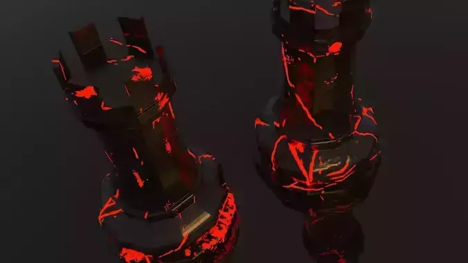Demonic Rooks Chess Piece 3D model