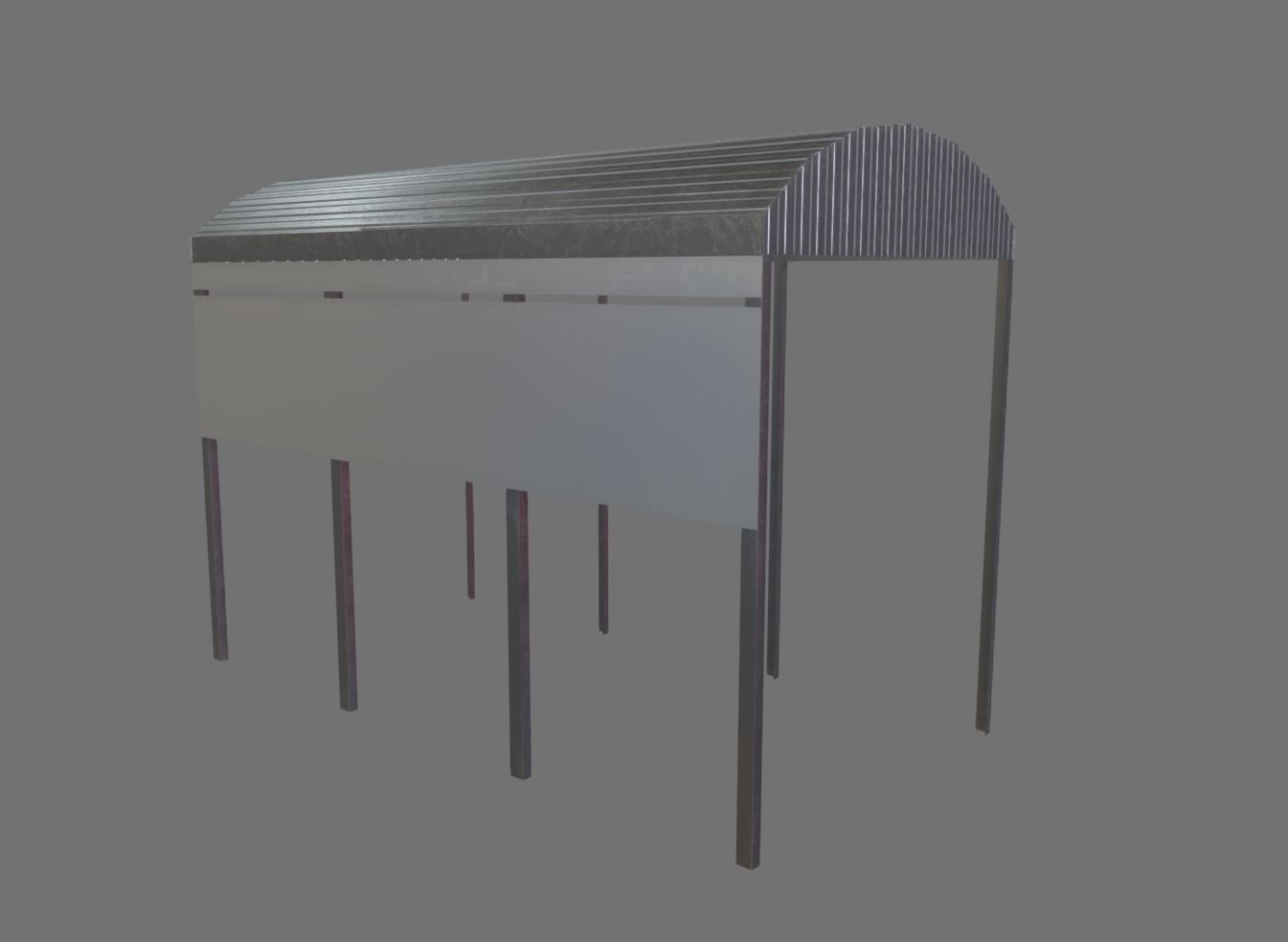 Stainless Roof Low-poly 3D model_3