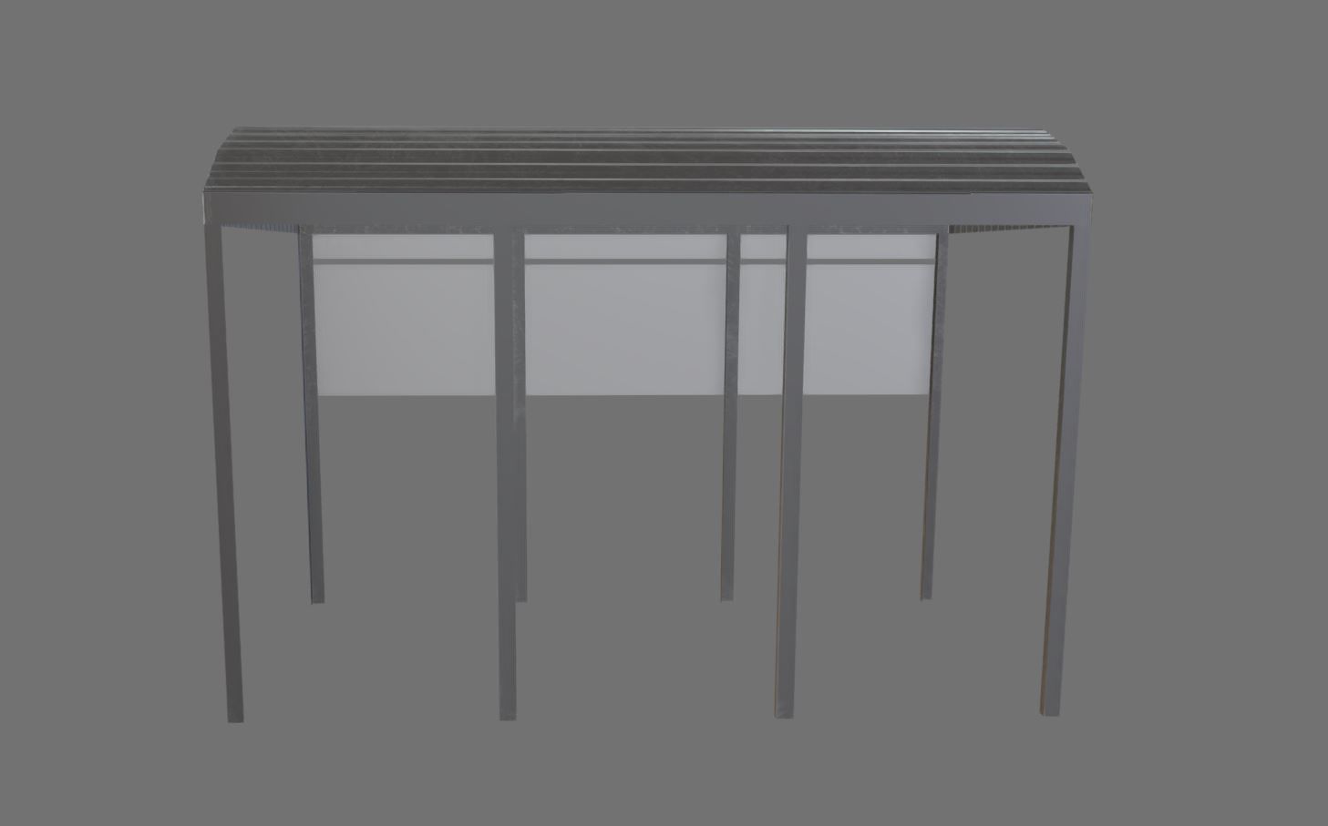 Stainless Roof Low-poly 3D model_1