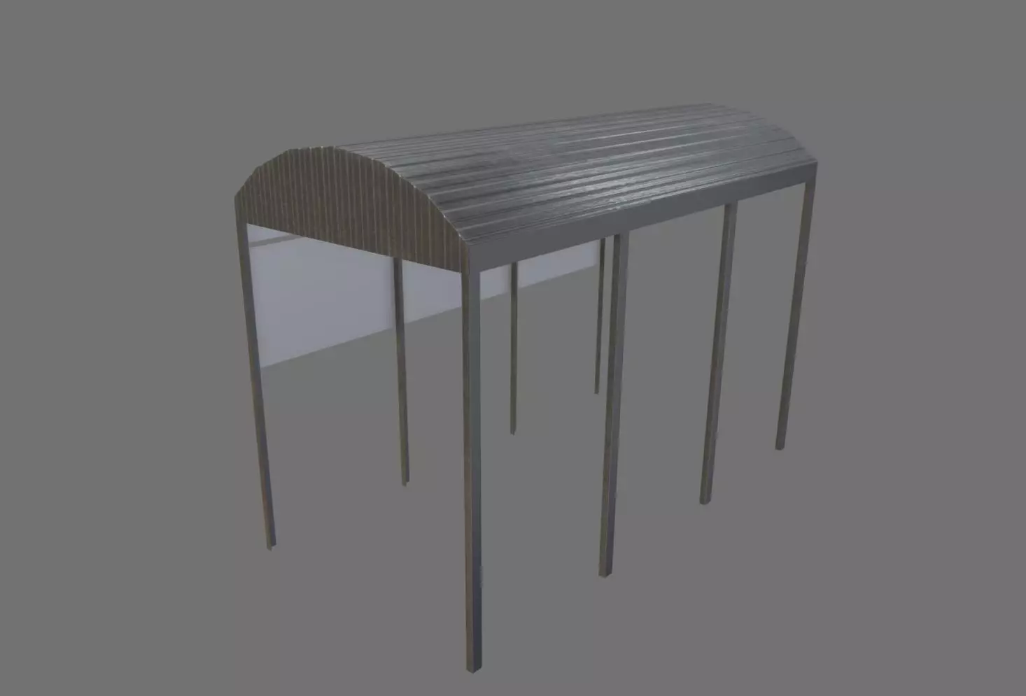 Stainless Roof Low-poly 3D model_0