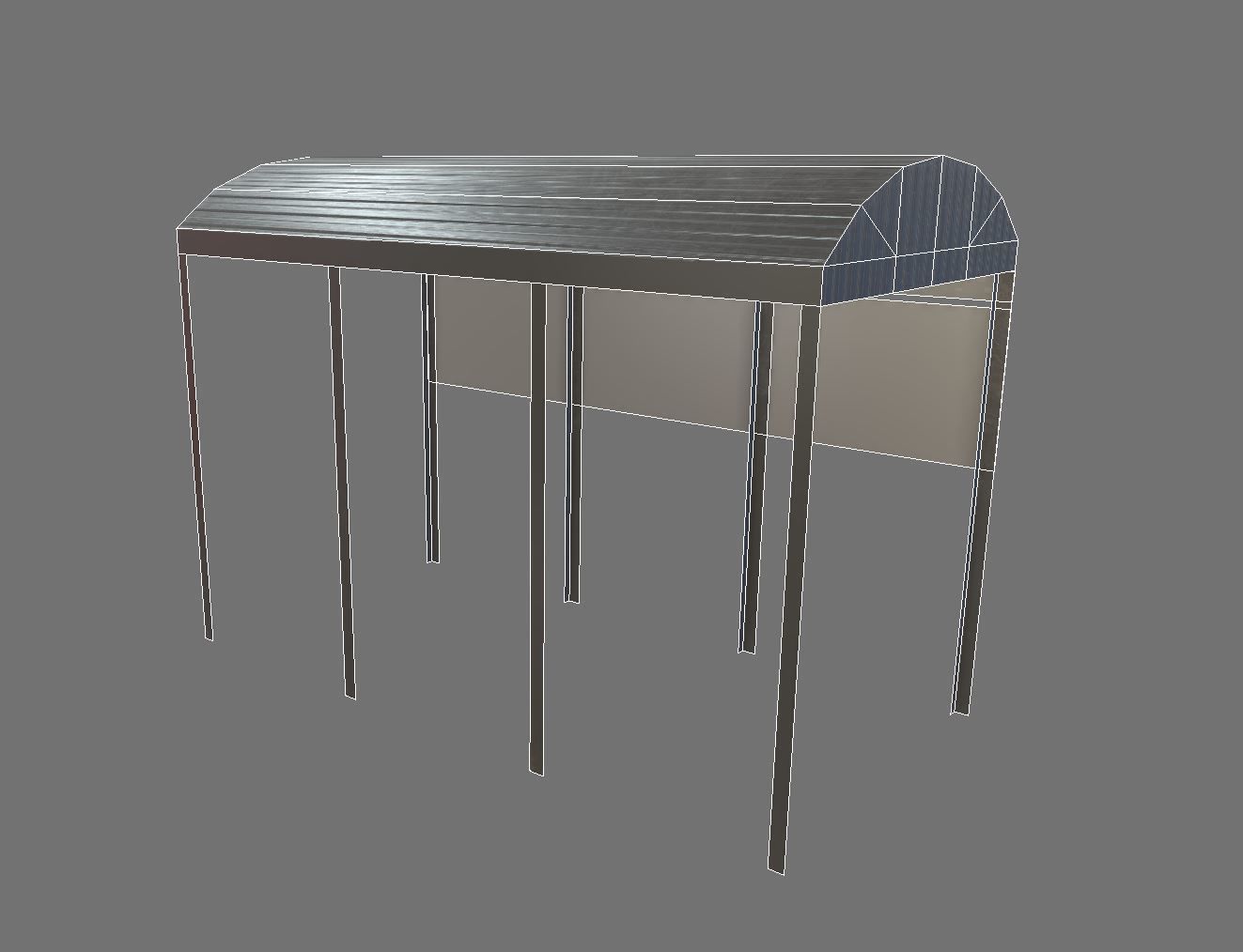 Stainless Roof Low-poly 3D model_6