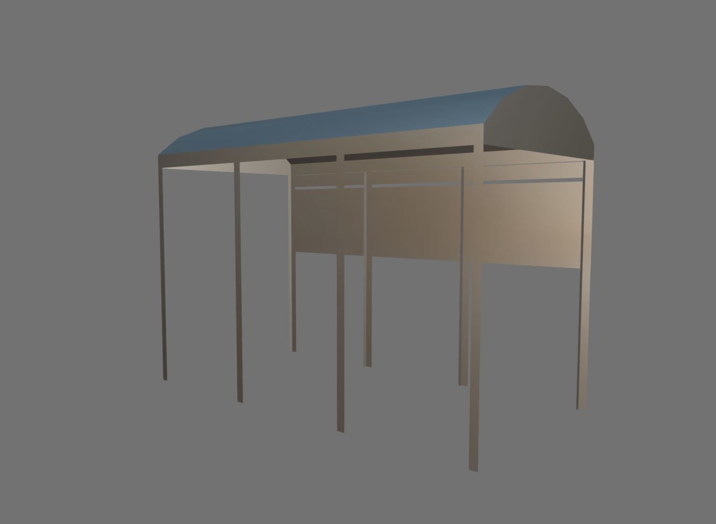 Stainless Roof Low-poly 3D model_7