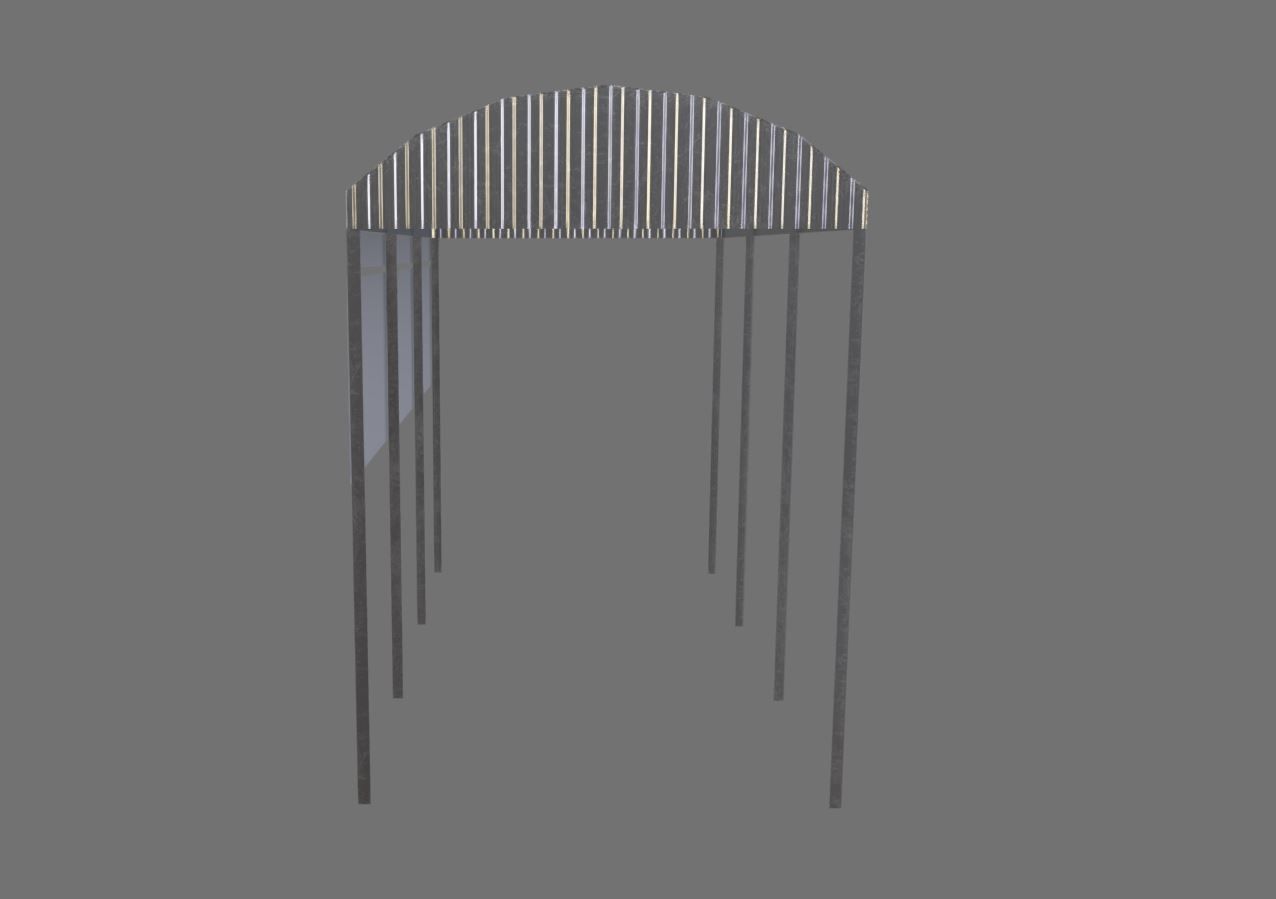 Stainless Roof Low-poly 3D model_2