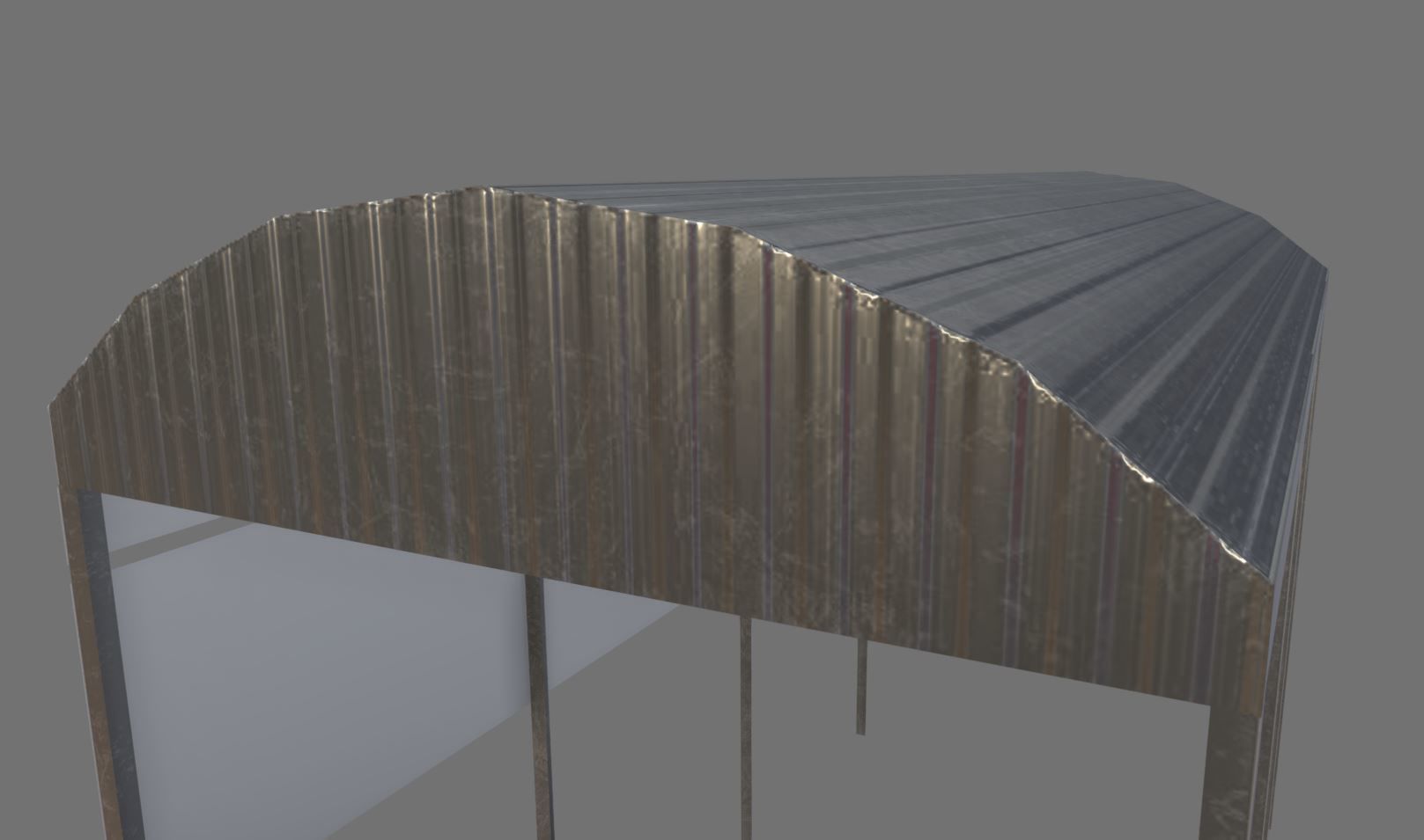 Stainless Roof Low-poly 3D model_4