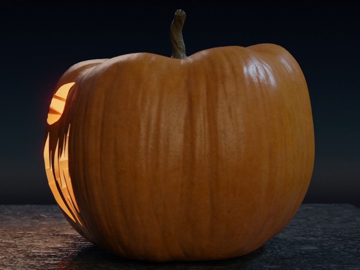 Halloween Pumpkin - Jack-o-lantern 2 3D model_4