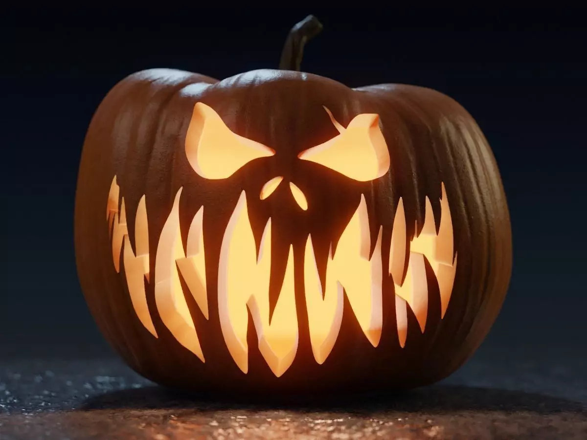 Halloween Pumpkin - Jack-o-lantern 2 3D model_0