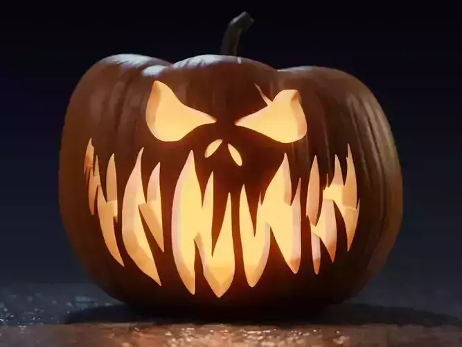 Halloween Pumpkin - Jack-o-lantern 2 3D model