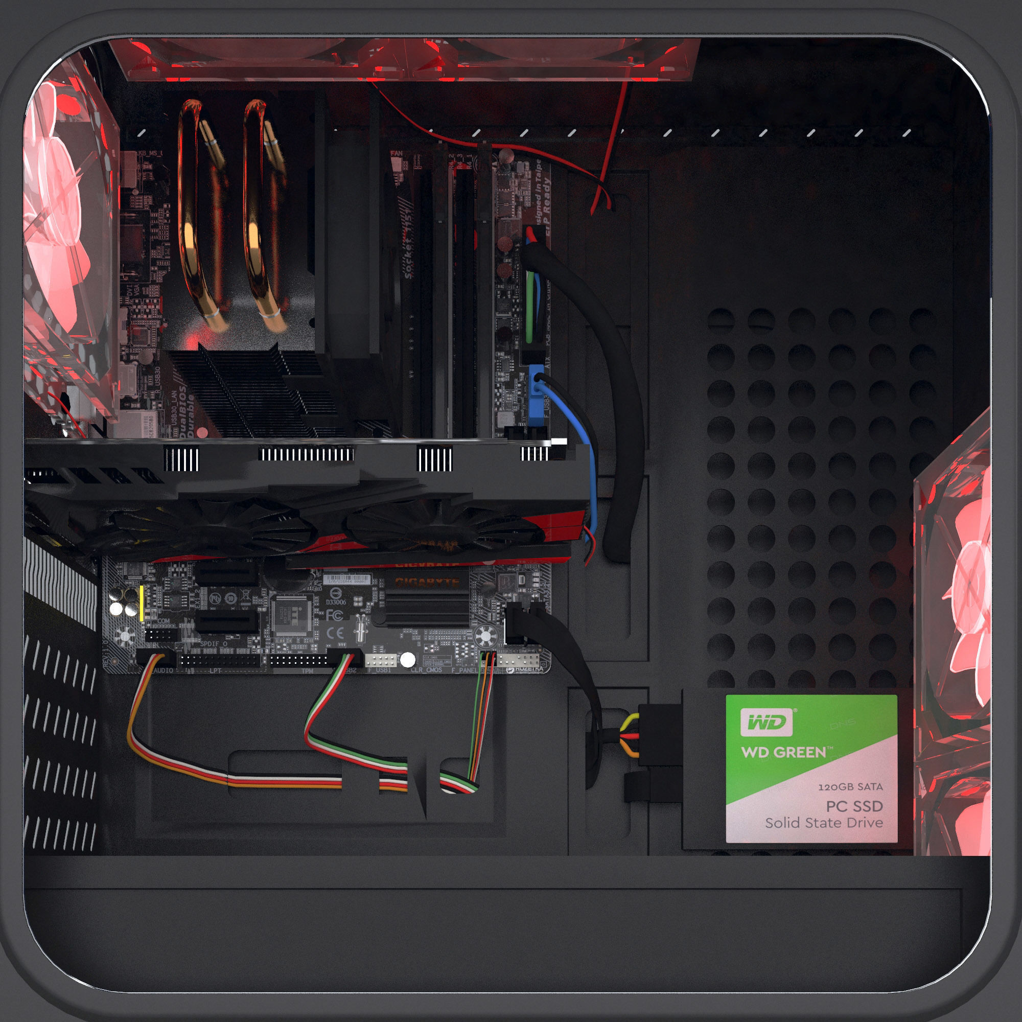 Aerocool Computer Case 3D model_1