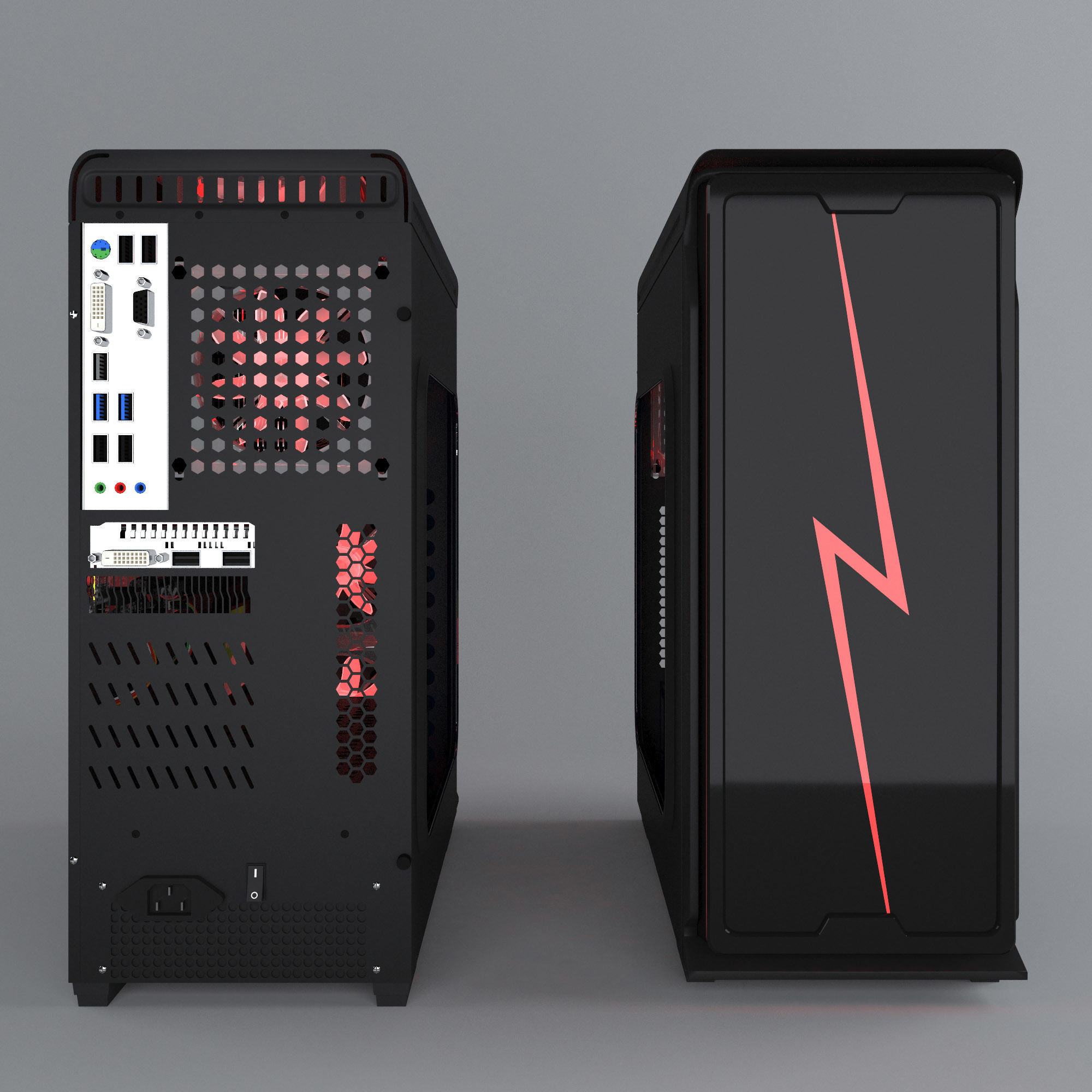 Aerocool Computer Case 3D model_2