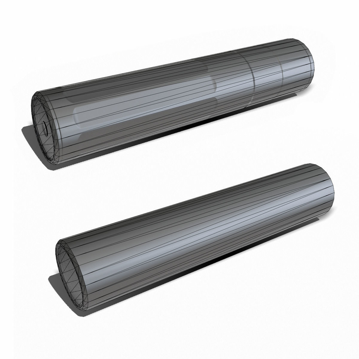 Suppressor Set-02 Low-poly 3D model_9