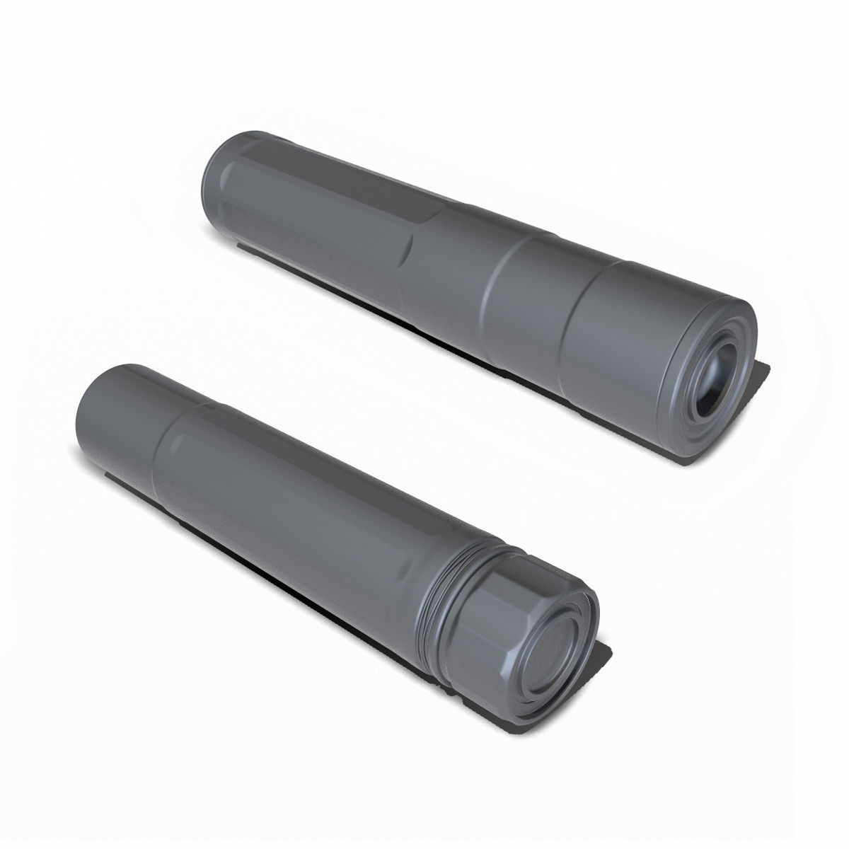 Suppressor Set-02 Low-poly 3D model_11