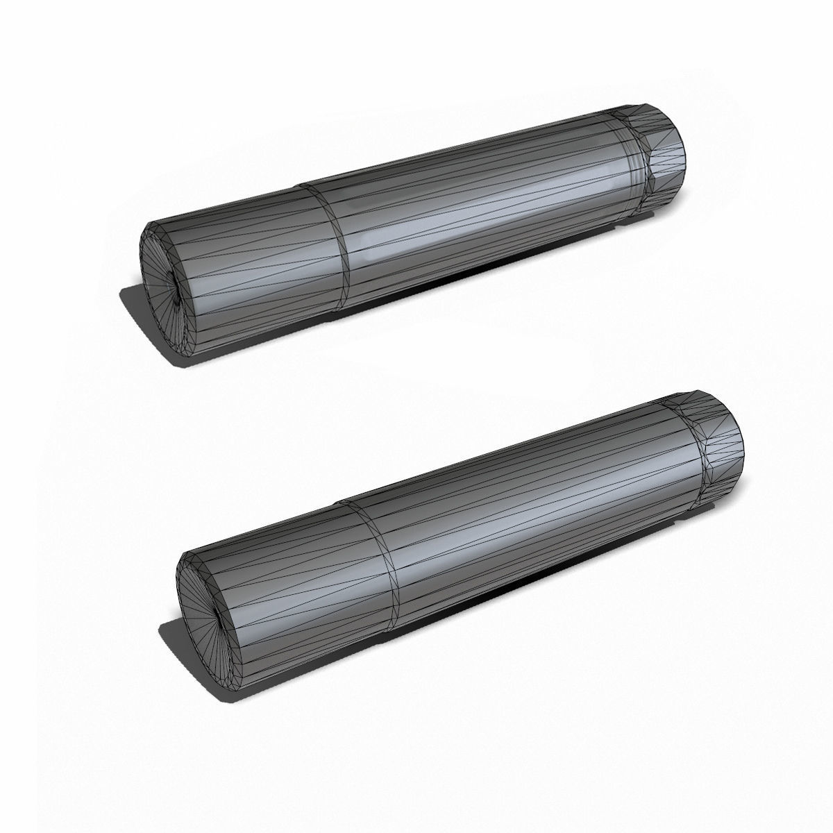 Suppressor Set-02 Low-poly 3D model_8