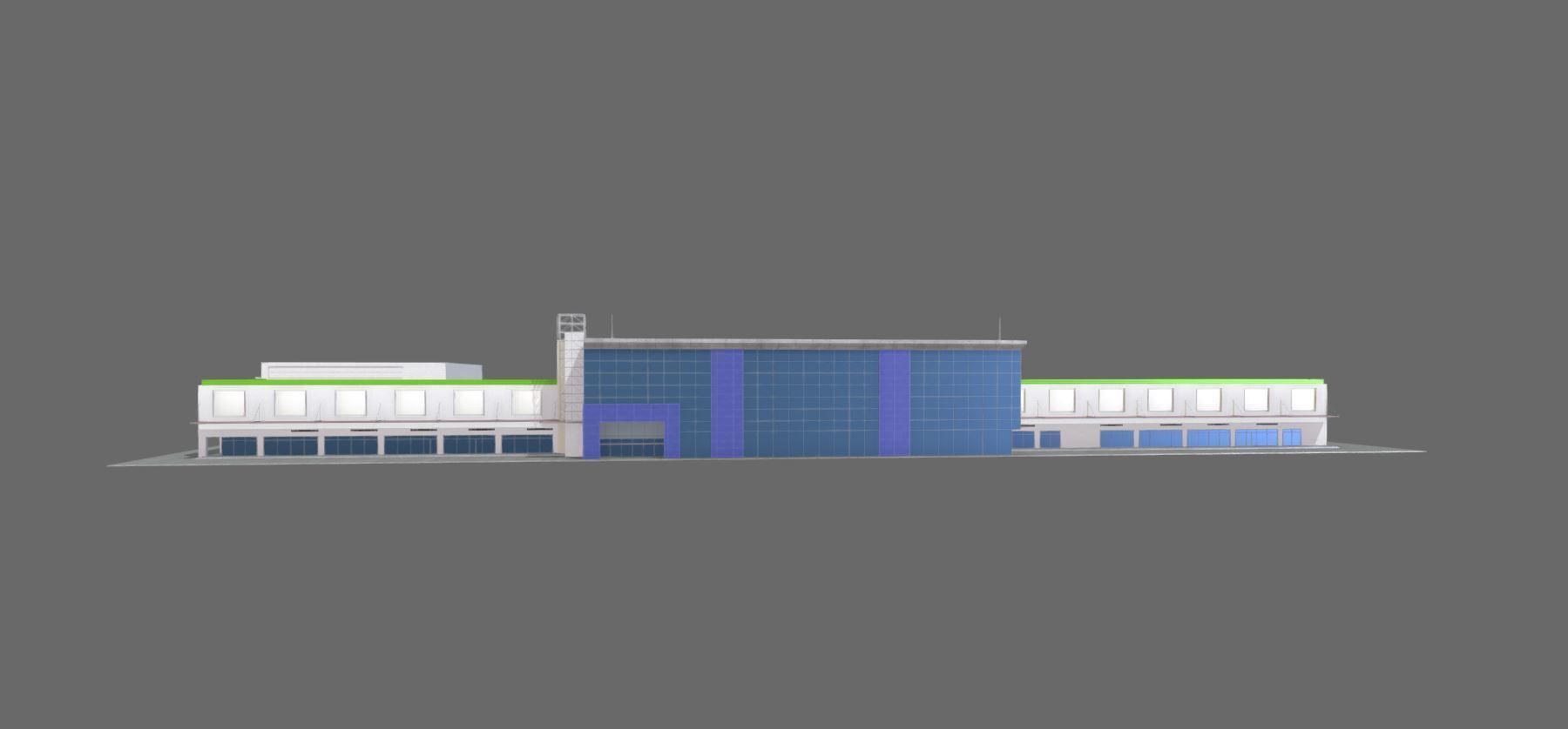 Mall Building 3D model_1