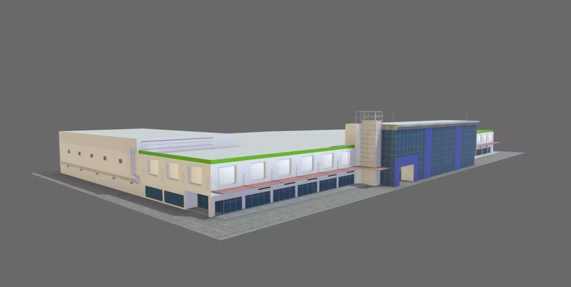 Mall Building 3D model_0