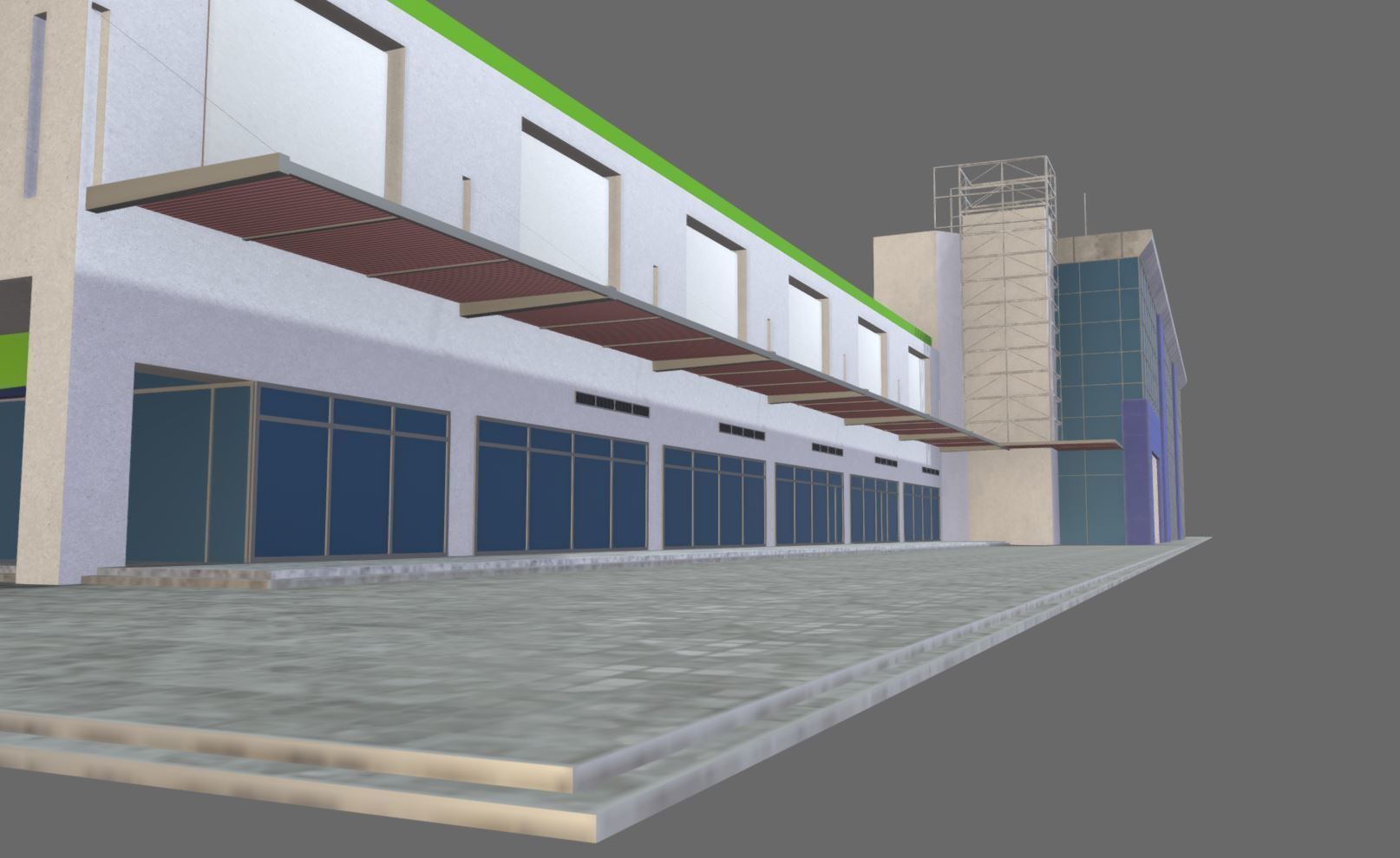 Mall Building 3D model_7