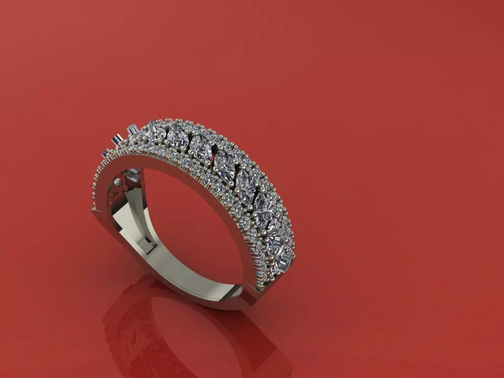 diamond set ring Free 3D model