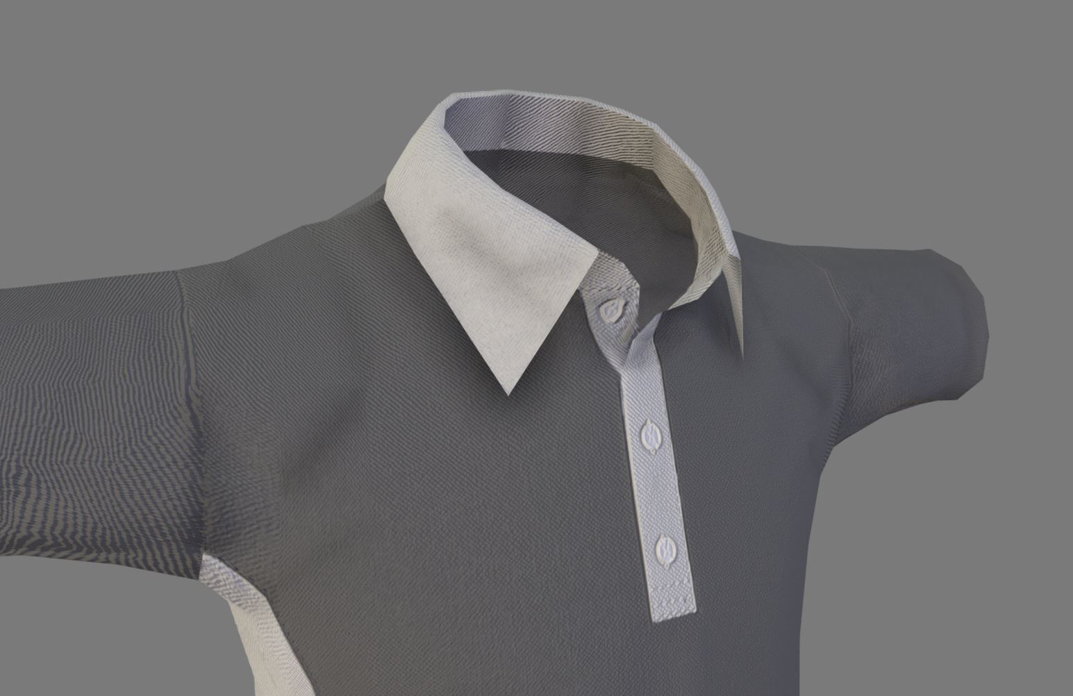 Polo Shirt Low-poly 3D model_4
