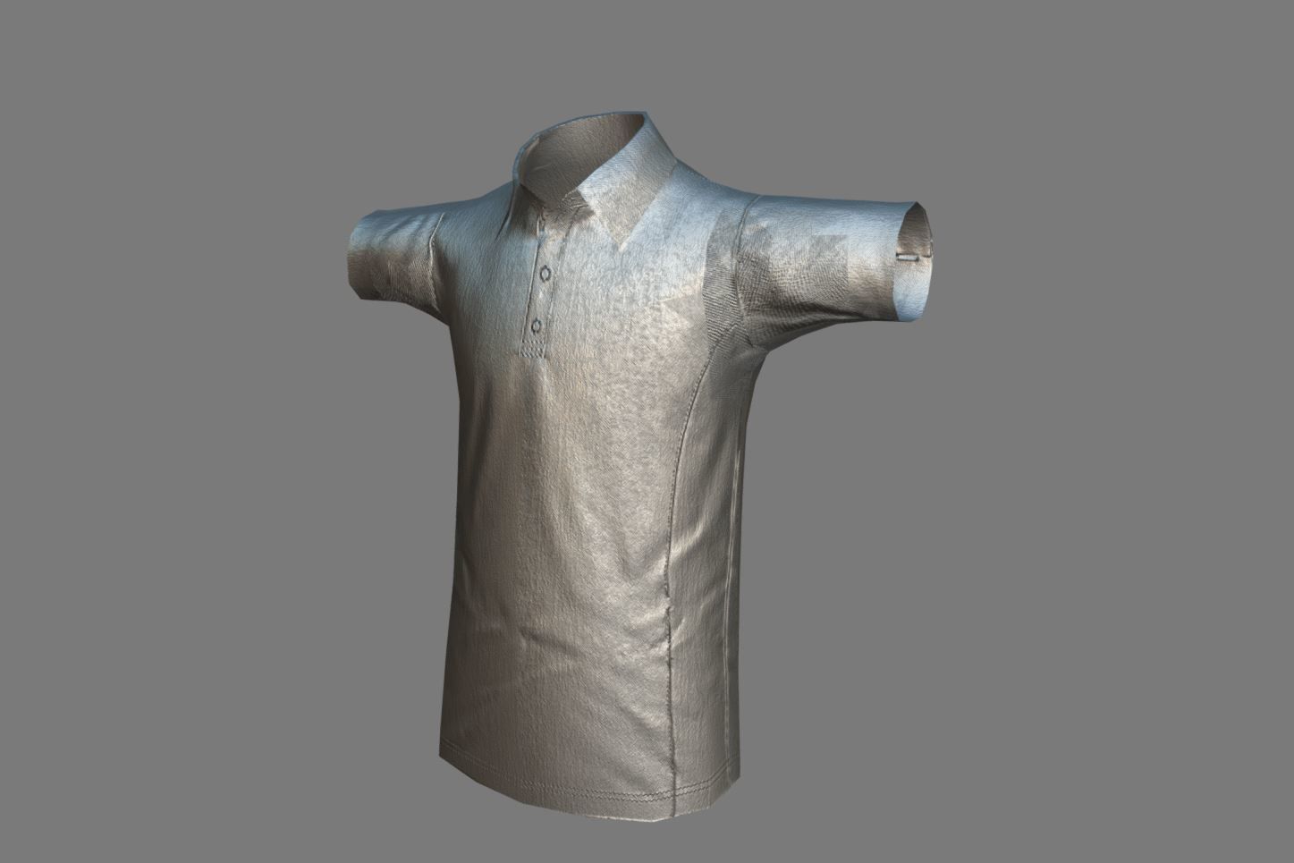 Polo Shirt Low-poly 3D model_9