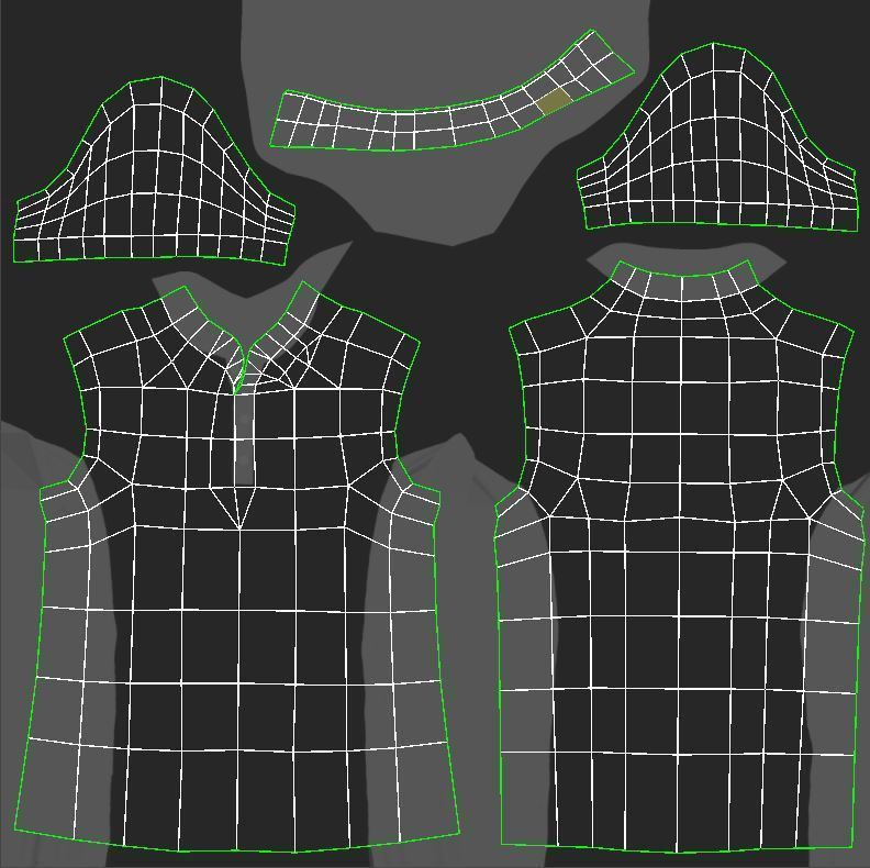 Polo Shirt Low-poly 3D model_10