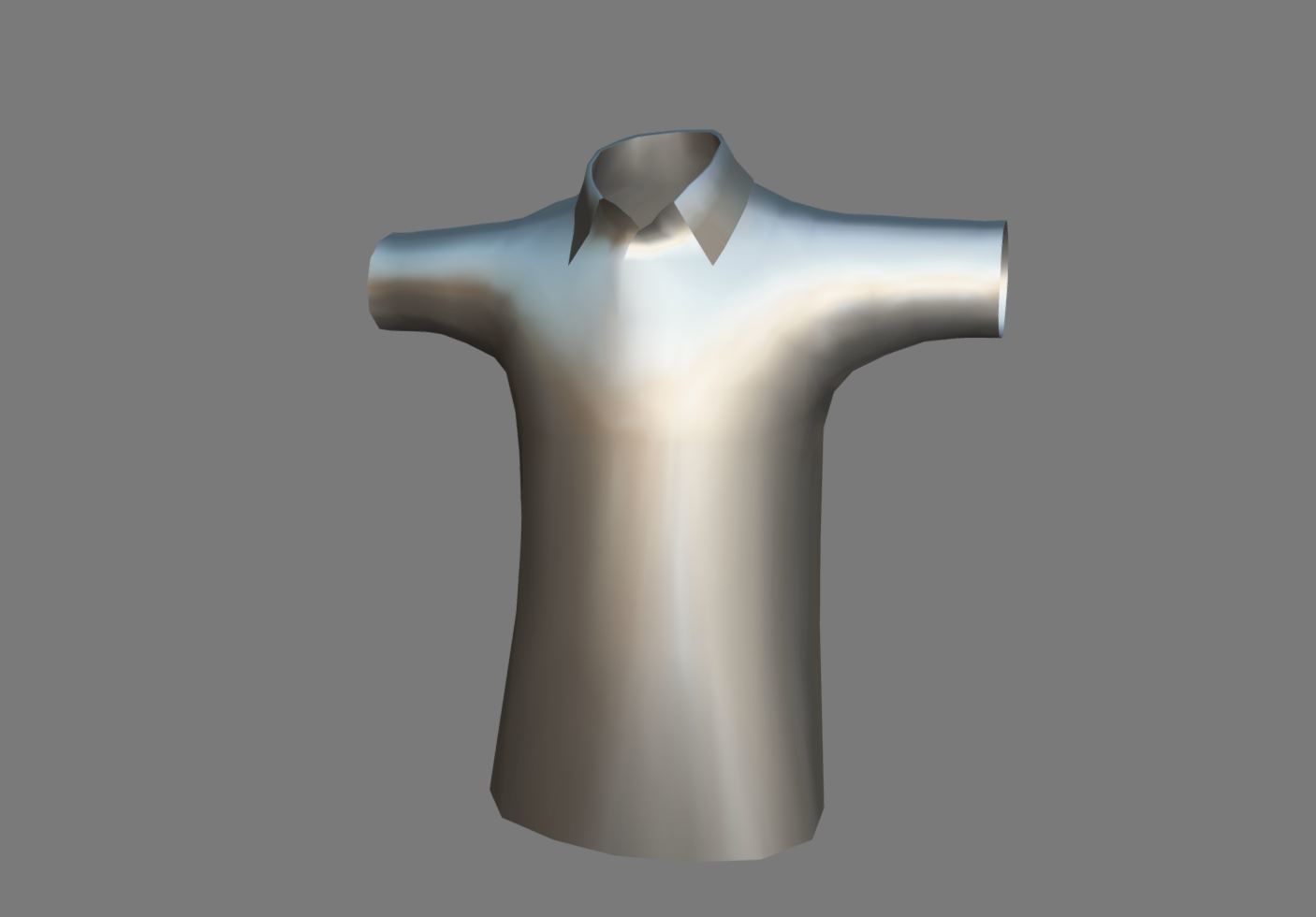 Polo Shirt Low-poly 3D model_8