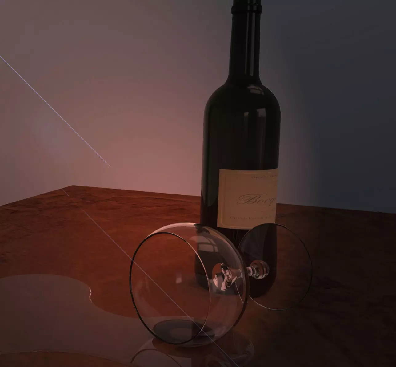 Wine Bottle Free 3D model