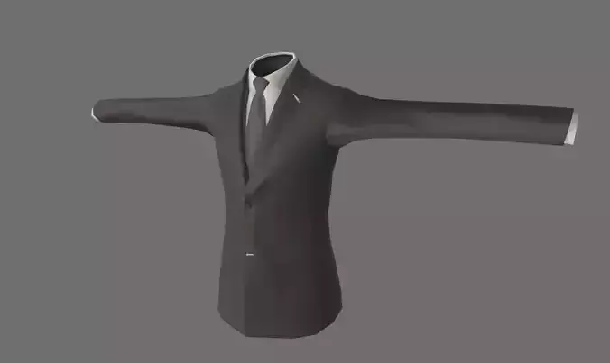 Suit model Low-poly 3D model