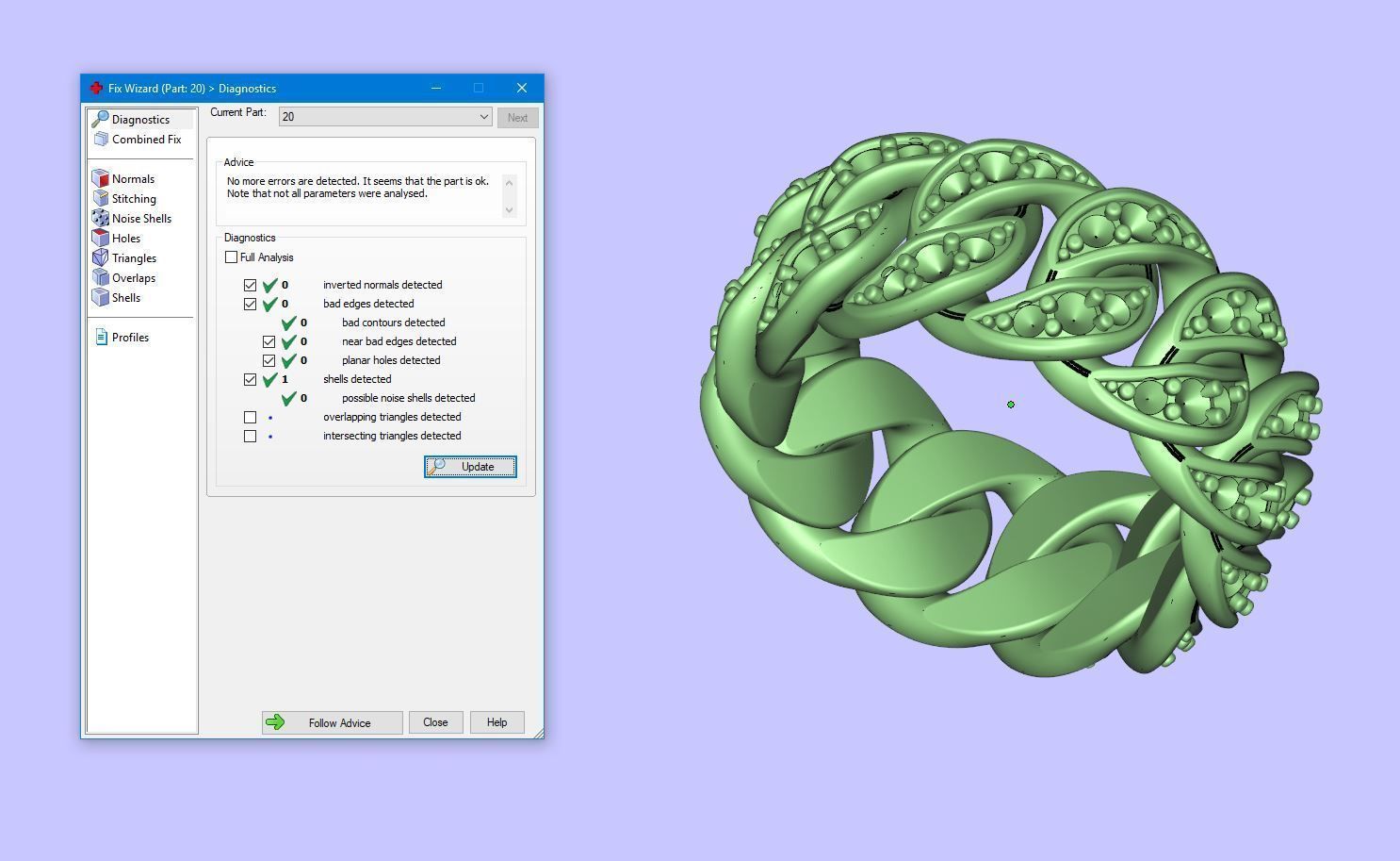 Diamond Cuban Ring 3D print model_6