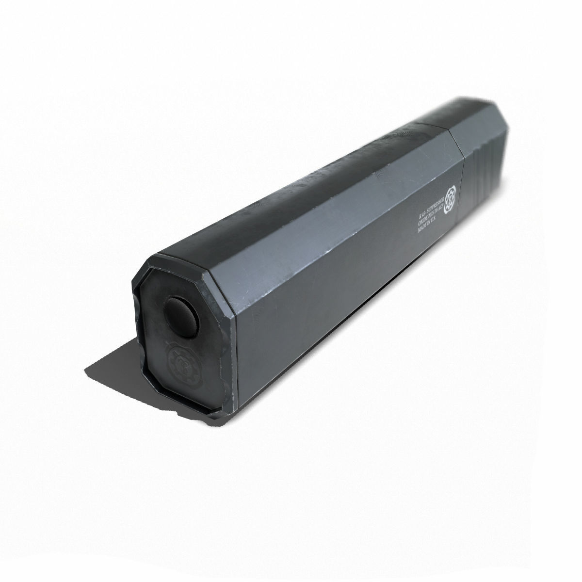 Suppressor Set-04 Low-poly 3D model_5