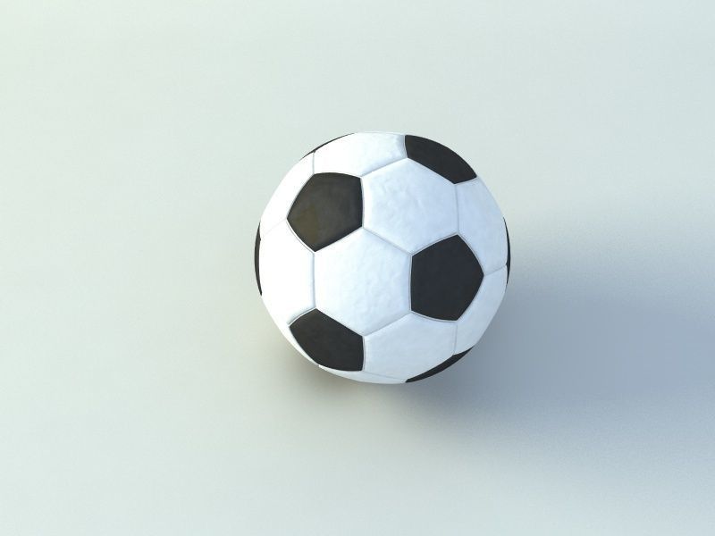 Soccer Ball Low-poly 3D model_5