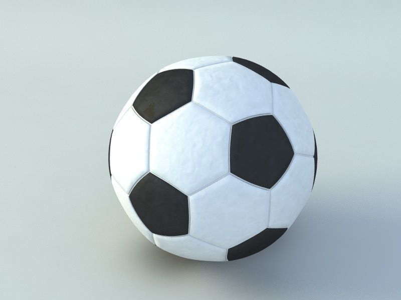 Soccer Ball Low-poly 3D model_1