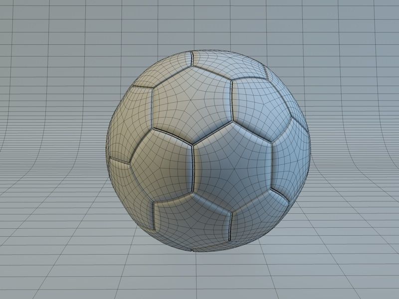Soccer Ball Low-poly 3D model_3