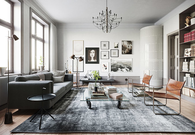 Stockholm Interior scene 3D model 2